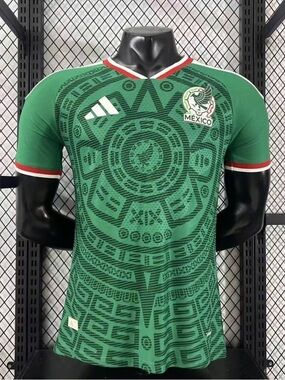 adidas Mexico Green Soccer Jersey with Red & White Trim